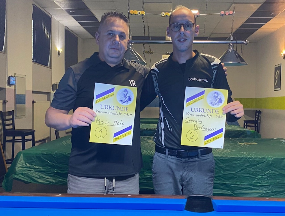 9-Ball Vereinsmeisterschaft 2024 - 1. und 2. Platz